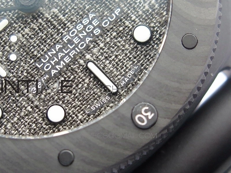 PAM1039 Carbotech VSF 1:1 Best Edition Dark Grey Sail Dial on Rubber Strap P.9010 Clone